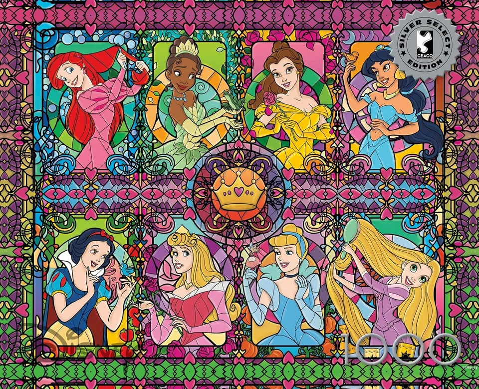 buffalo-games-stained-glass-princess-puzzle-1000-teile-disney image 1