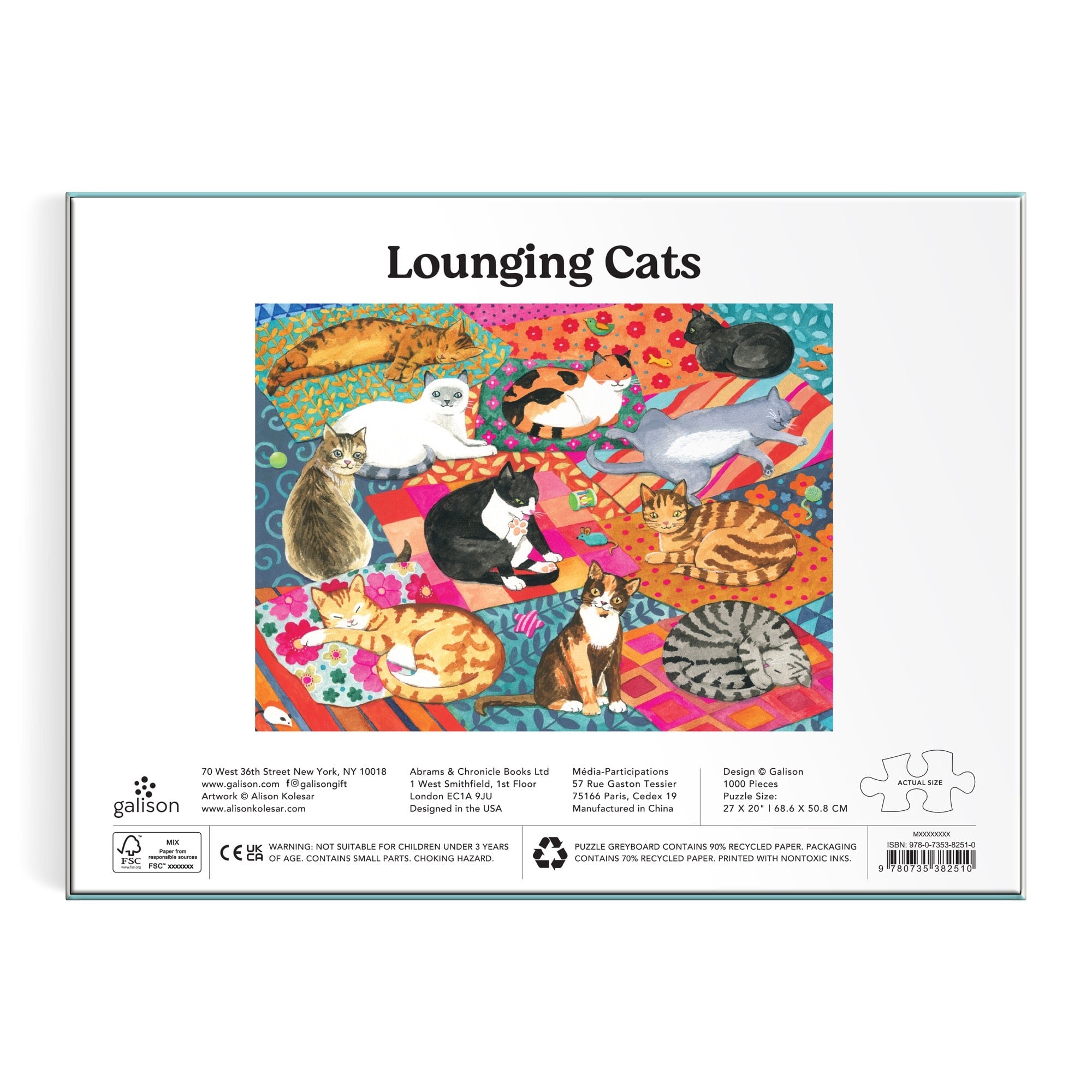 galison-lounging-cats-1000-teile-puzzle-katzen image 5