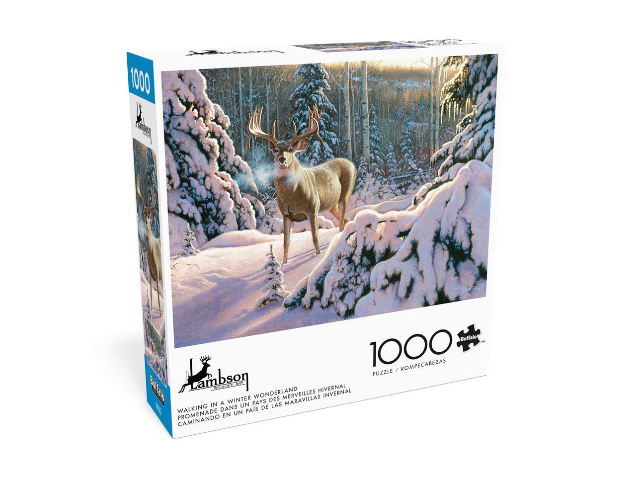 buffalo-games-walking-winter-wonderland-puzzle-1000-teile-hirsch image 4