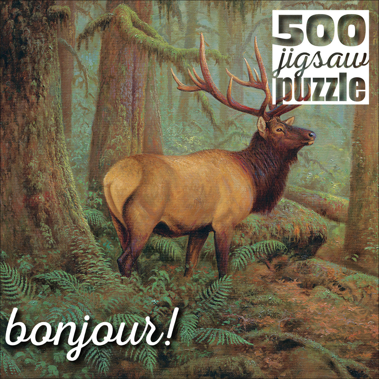 buffalo-games-bonjour-forest-king-500-teile-puzzle-hirsch image 1