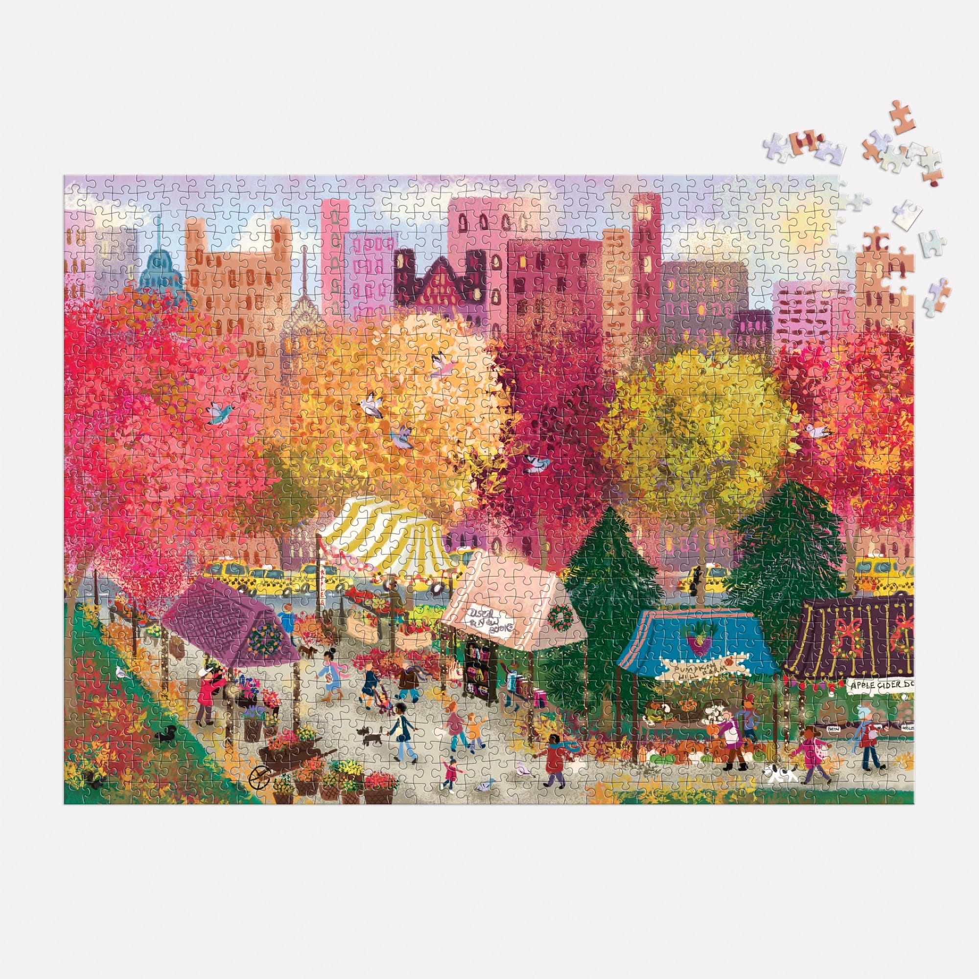 galison-autumn-city-market-puzzle-1000-teile-herbst image 4