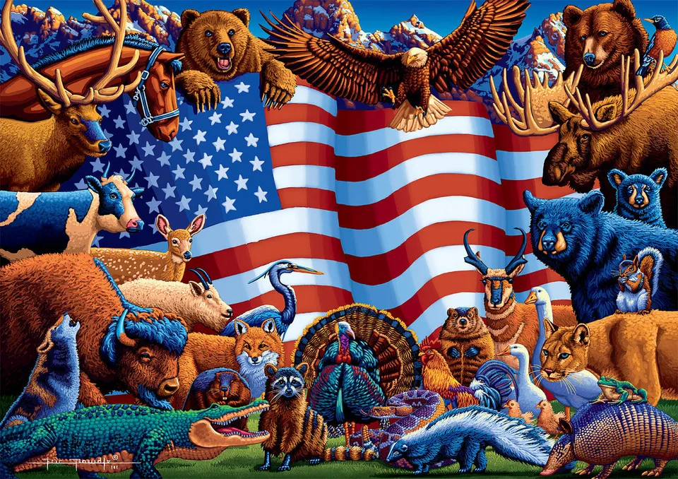 buffalo-games-eric-dowdle-animals-of-america-puzzle-300-teile-xxl image 1