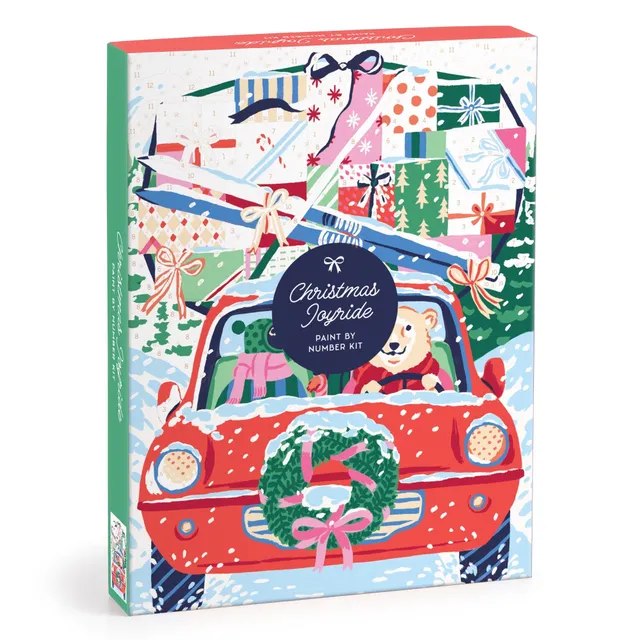galison-christmas-joyride-malen-nach-zahlen-set-9x12-b-r-weihnachten image 1