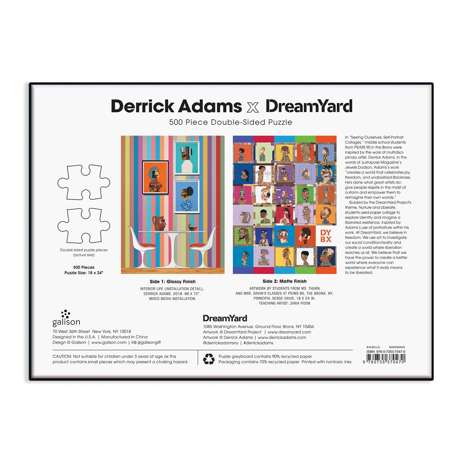 galison-derrick-adams-dreamyard-puzzle-500-teile-doppelseitig image 6