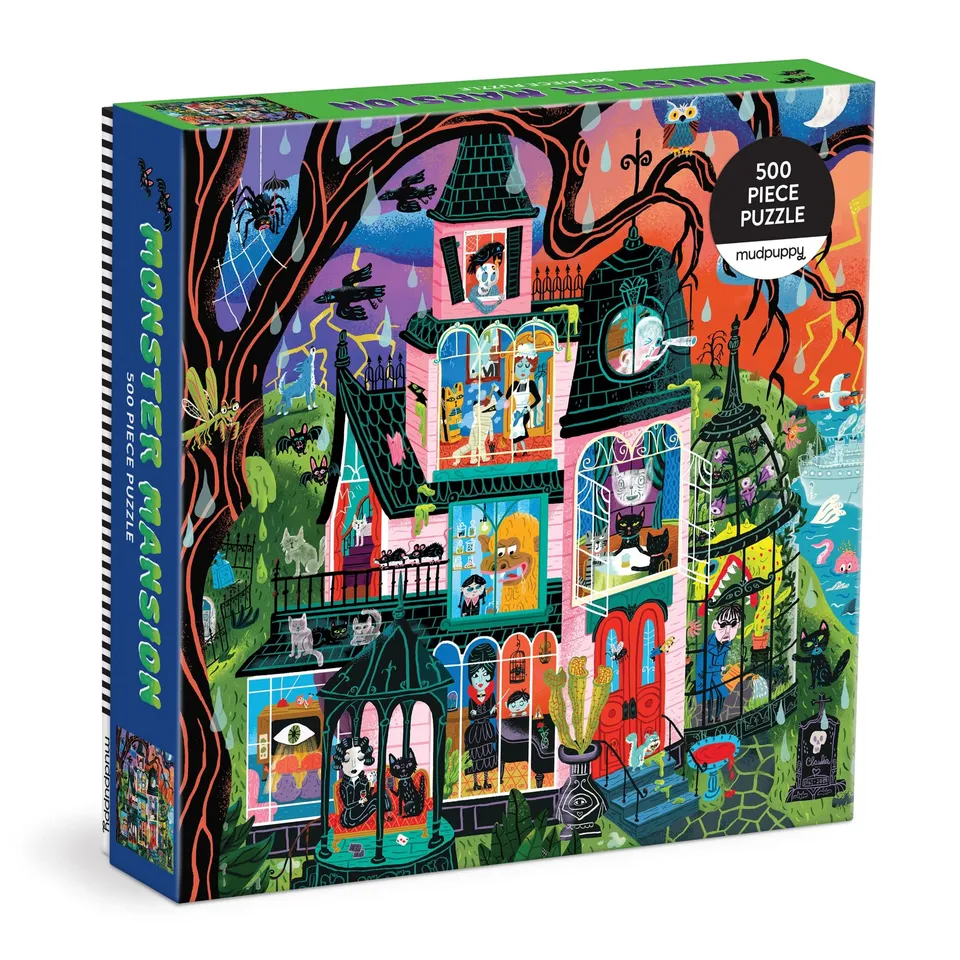 mudpuppy-monster-mansion-familienpuzzle-500-teile-halloween image 1