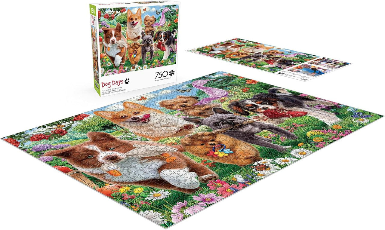buffalo-games-dog-days-playtime-in-the-meadow-puzzle-750-teile image 3