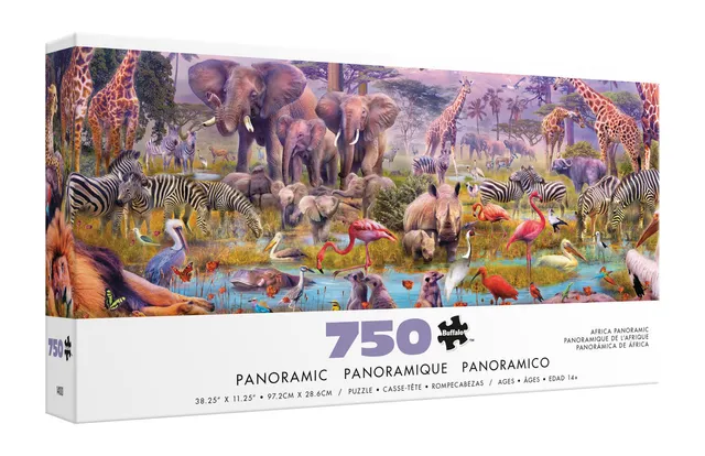 buffalo-games-jigsaw-puzzles-africa-panoramic-puzzle-750-teile-safari image 1