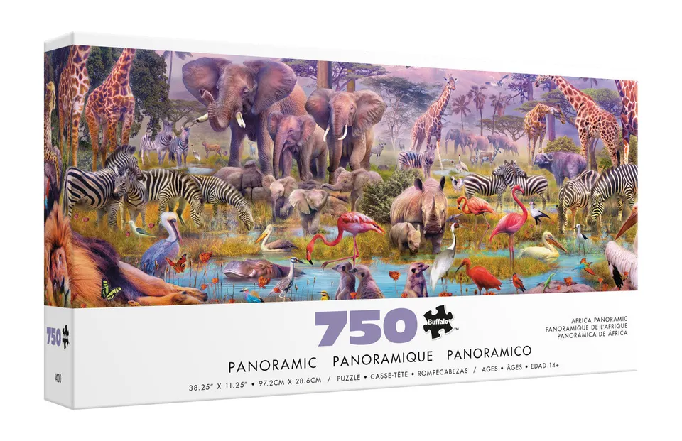 buffalo-games-jigsaw-puzzles-africa-panoramic-puzzle-750-teile-safari image 1