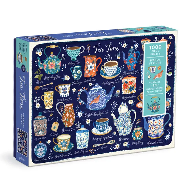 galison-tea-time-puzzle-1000-teile-mit-20-sonderformen image 1