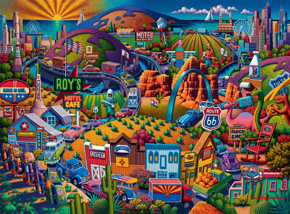 buffalo-games-eric-dowdle-route-66-1000-teile-puzzle-usa image 1
