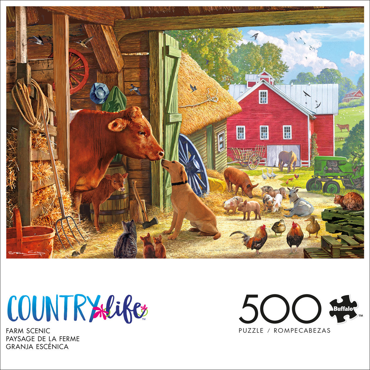 buffalo-games-country-life-farm-scenic-puzzle-500-teile-bauernhof image 2