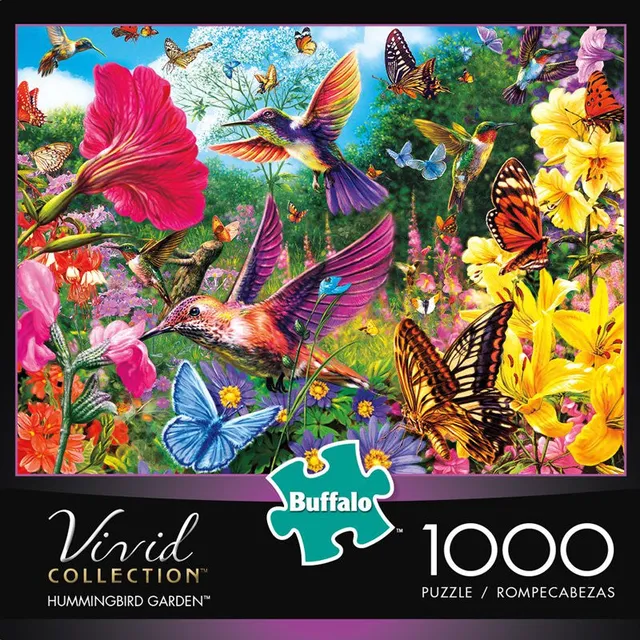 buffalo-games-vivid-hummingbird-garden-1000-teile-puzzle-kolibri-garten image 1