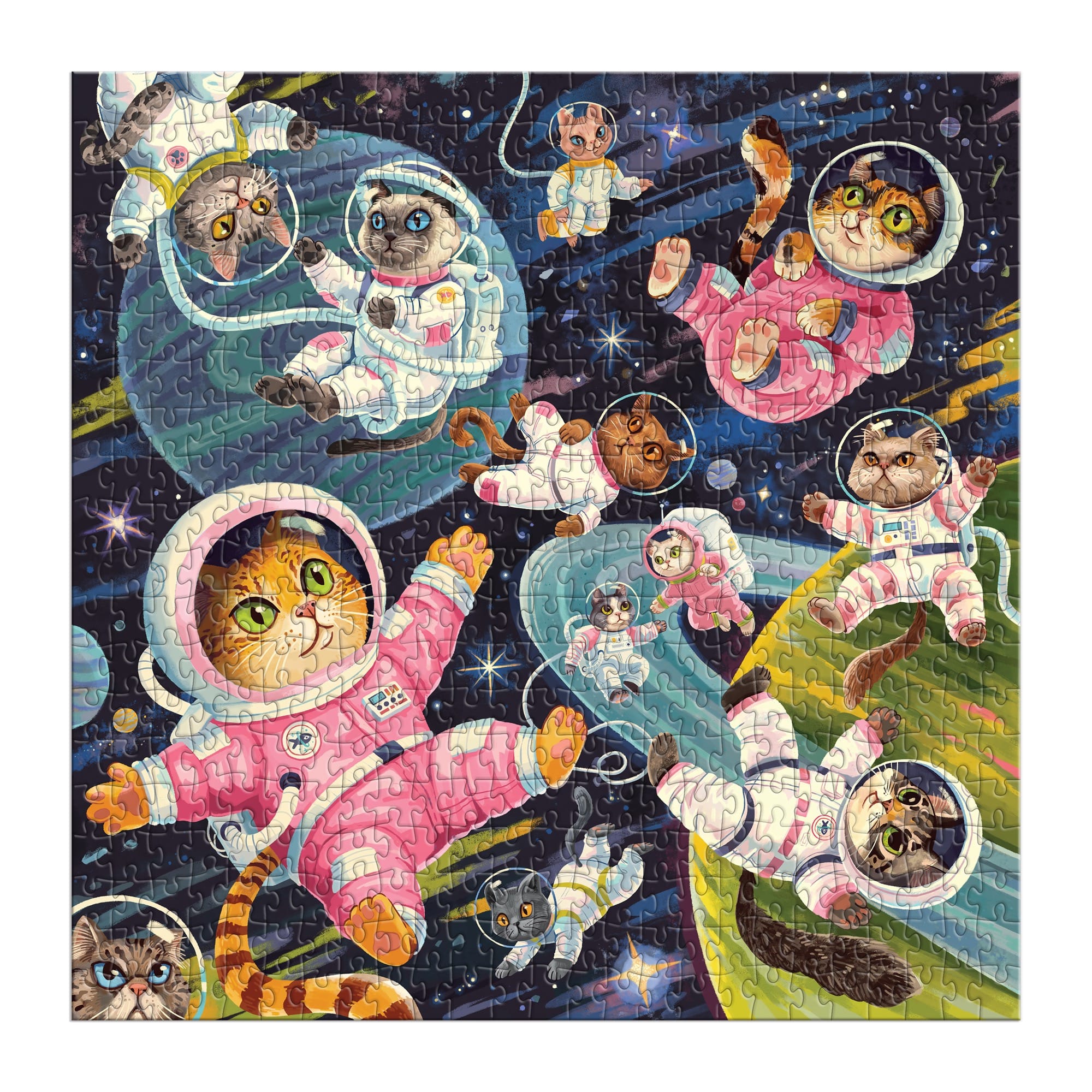 galison-a-space-meowdyssey-puzzle-500-teile-katzen-weltraum image 3