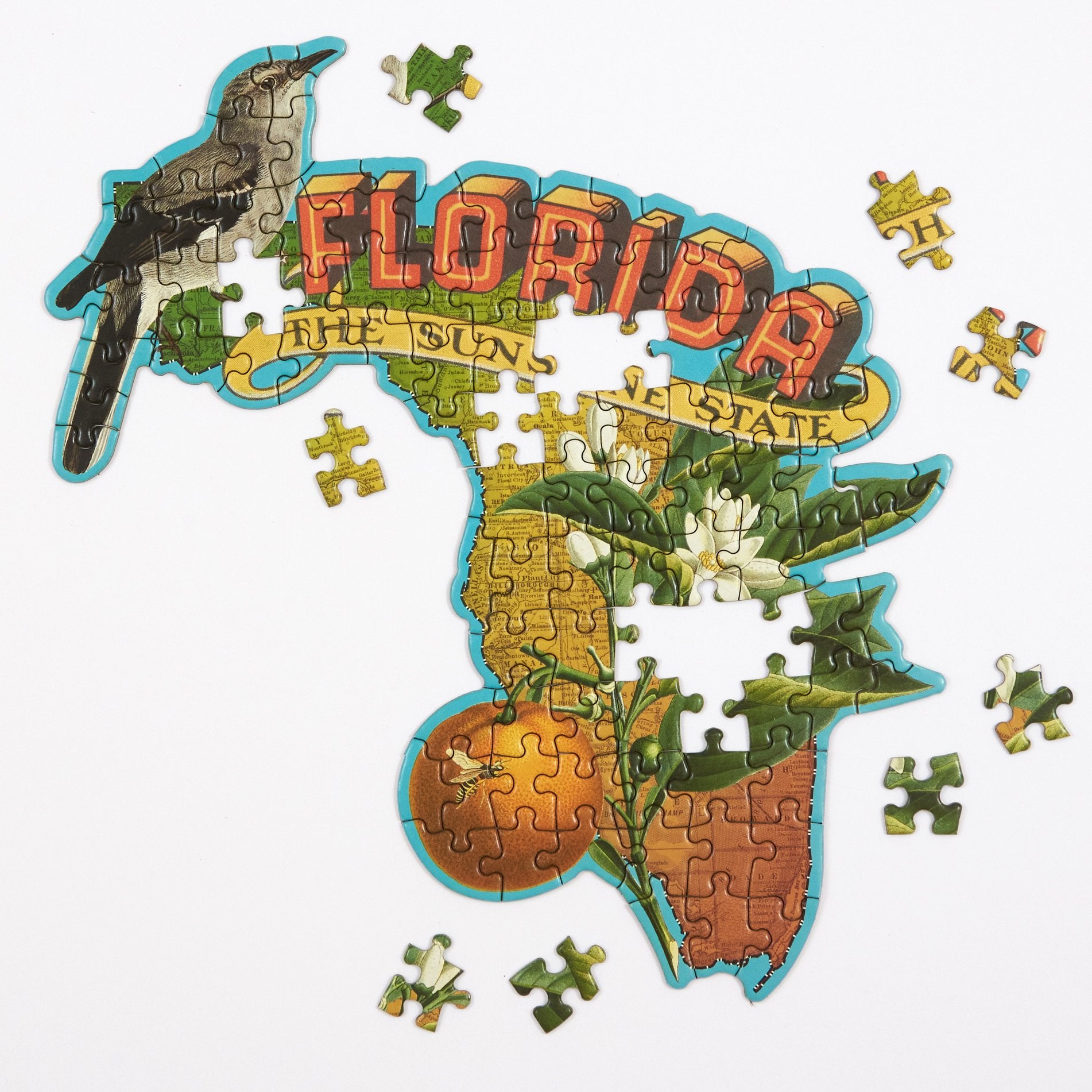 galison-florida-mini-shaped-puzzle-100-teile-blumen image 4