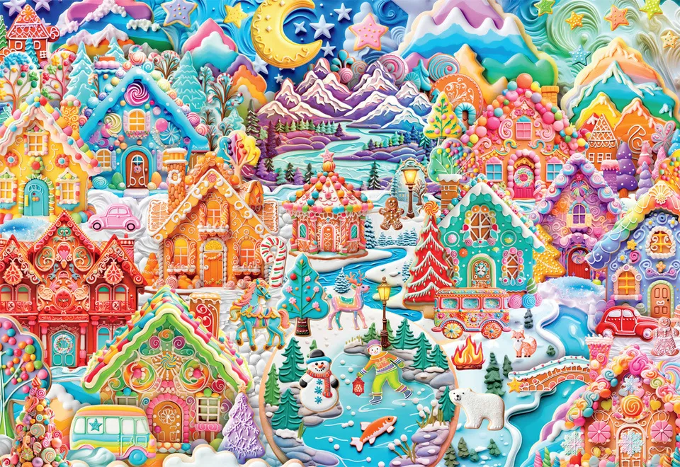 buffalo-games-colorful-cookietown-puzzle-2000-teile-winter image 1