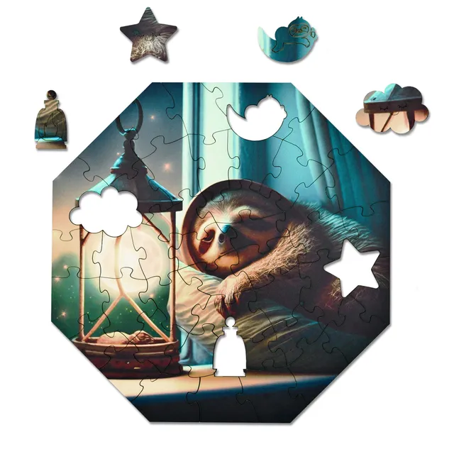 milliwood-hi-i-m-little-holzpuzzle-46-teile-simon-faultier image 1