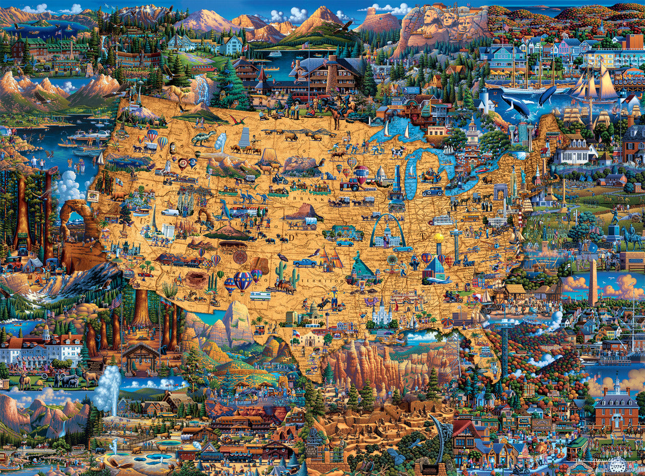 buffalo-games-national-parks-map-puzzle-1000-teile-karte image 1