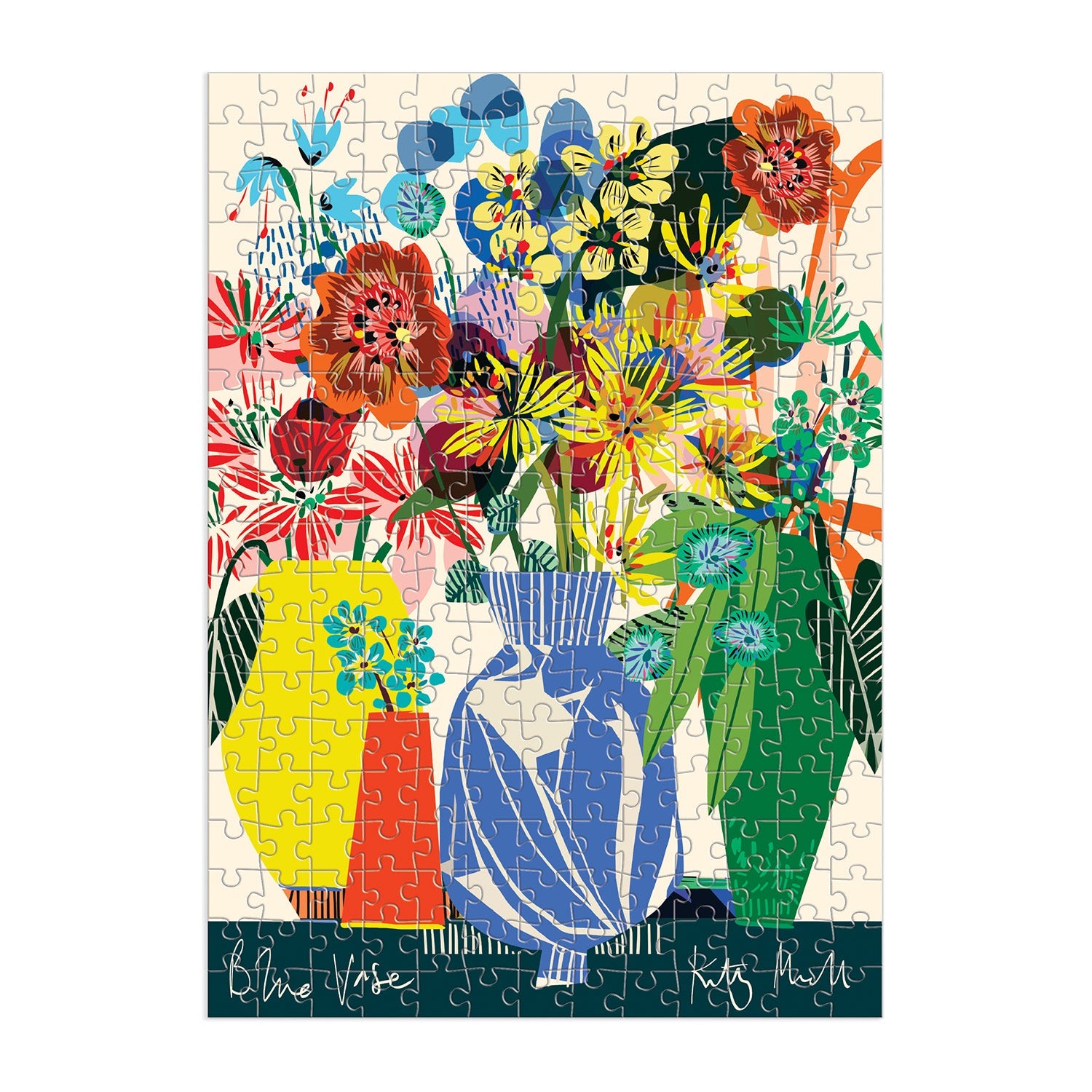 galison-kitty-mccall-blue-vase-holzpuzzle-250-teile-blumen image 3