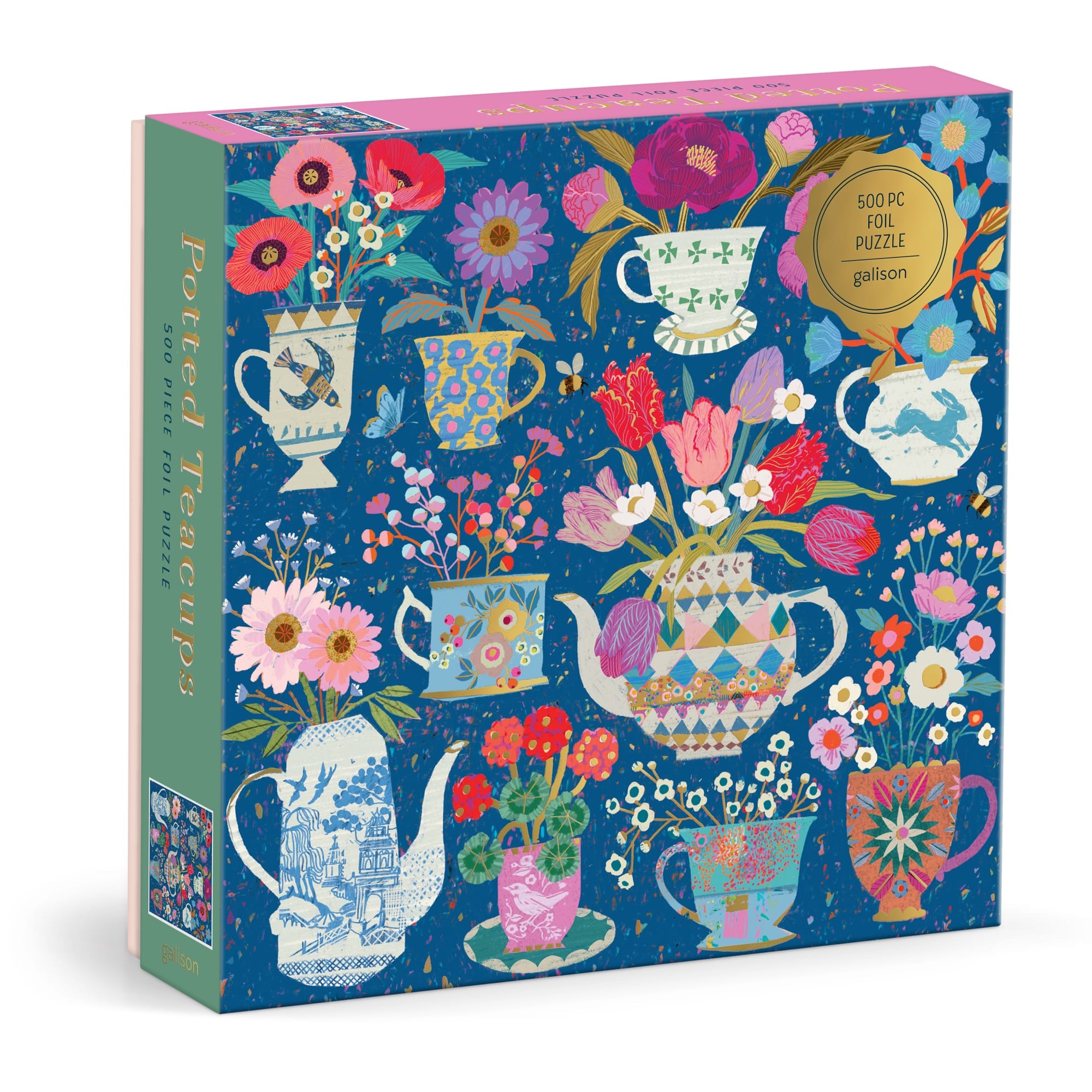 galison-victoria-ball-potted-teacups-puzzle-500-teile image 1