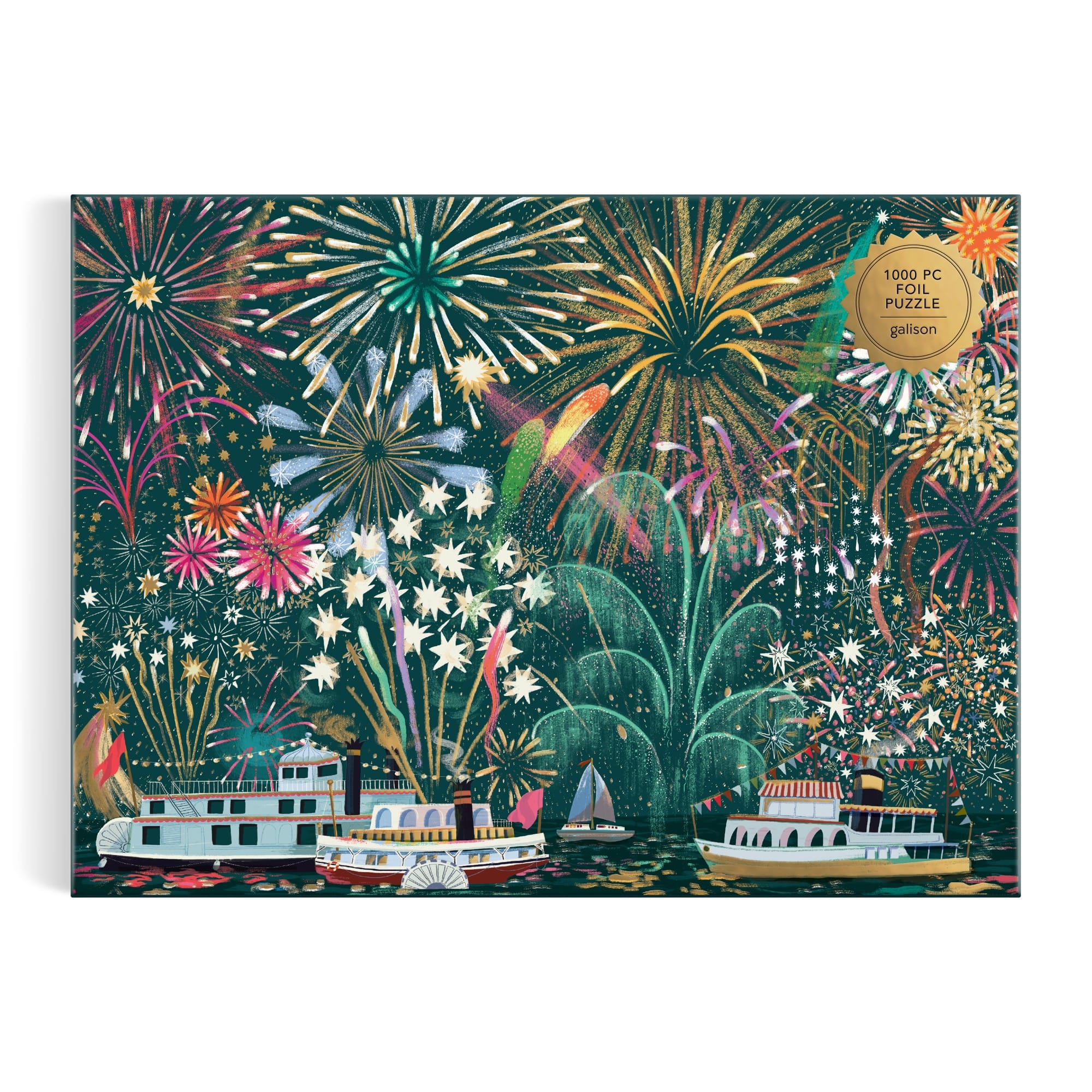 galison-fireworks-jubilee-1000-teile-puzzle-mit-folie image 2