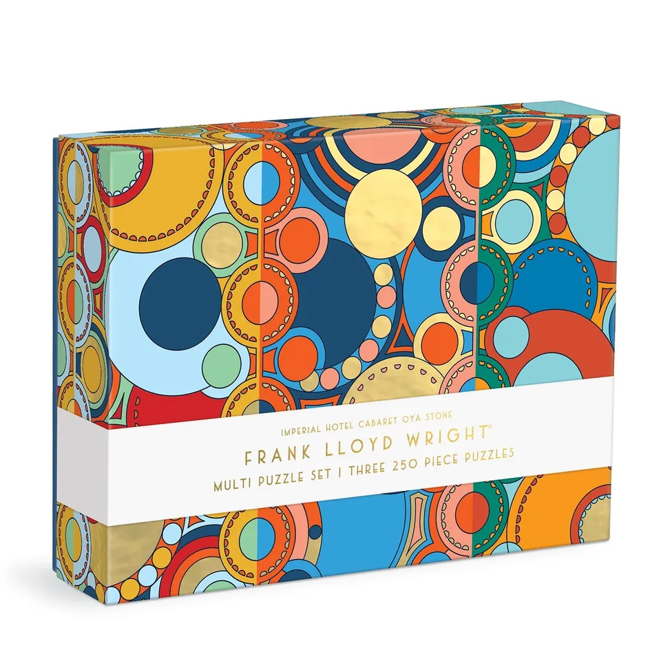 galison-frank-lloyd-wright-imperial-hotel-puzzle-set-3x250 image 1
