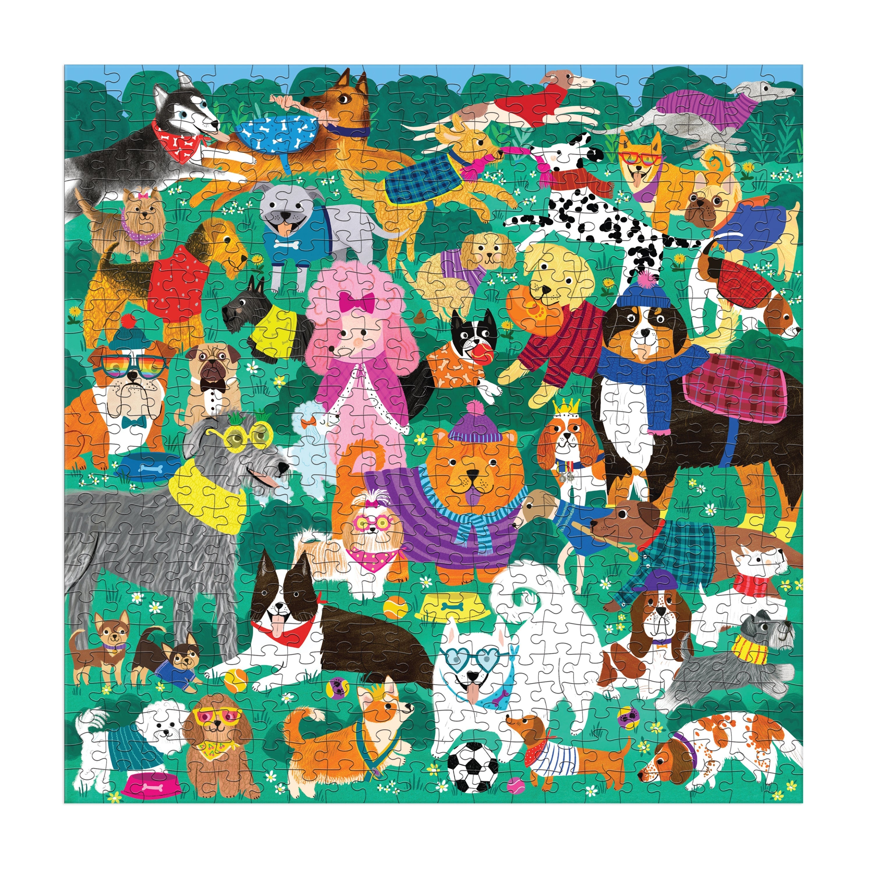 galison-doggone-days-500-teile-familienpuzzle-hundepark image 2