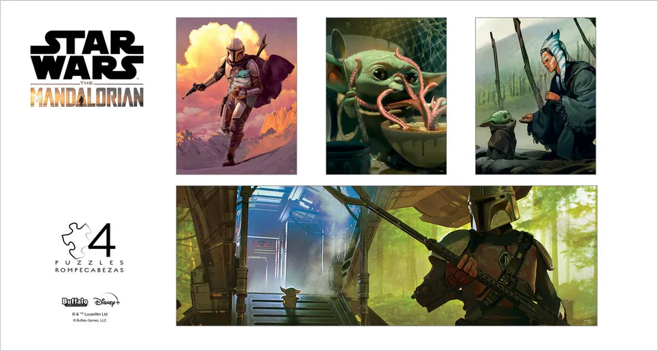 buffalo-games-star-wars-mandalorian-puzzle-4er-set-300-500 image 1