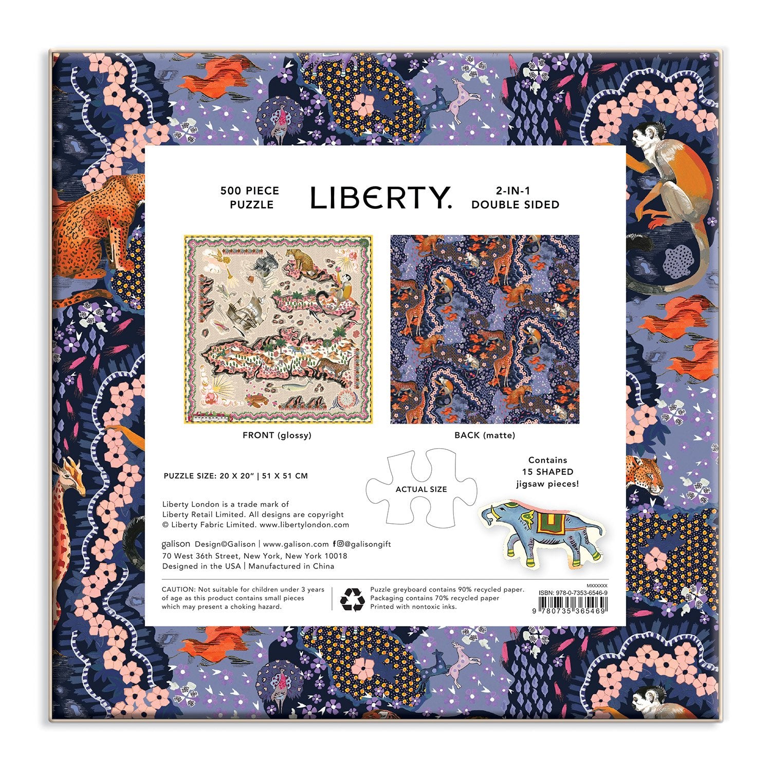 galison-liberty-maxine-puzzle-500-teile-doppelseitig image 5