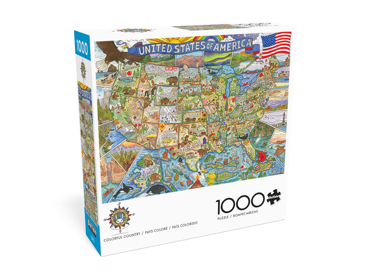 buffalo-games-colorful-country-puzzle-1000-teile-usa-karte-tiere image 4