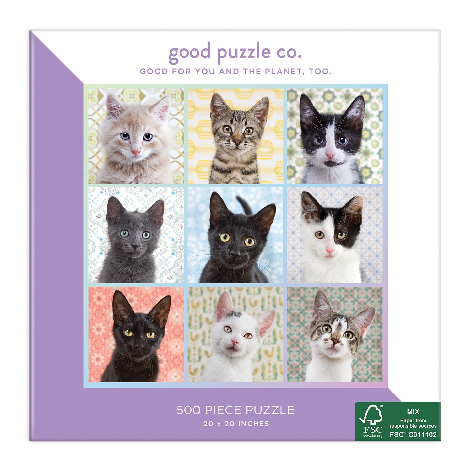 galison-good-puzzle-co-cat-portraits-puzzle-500-teile-katzen image 2