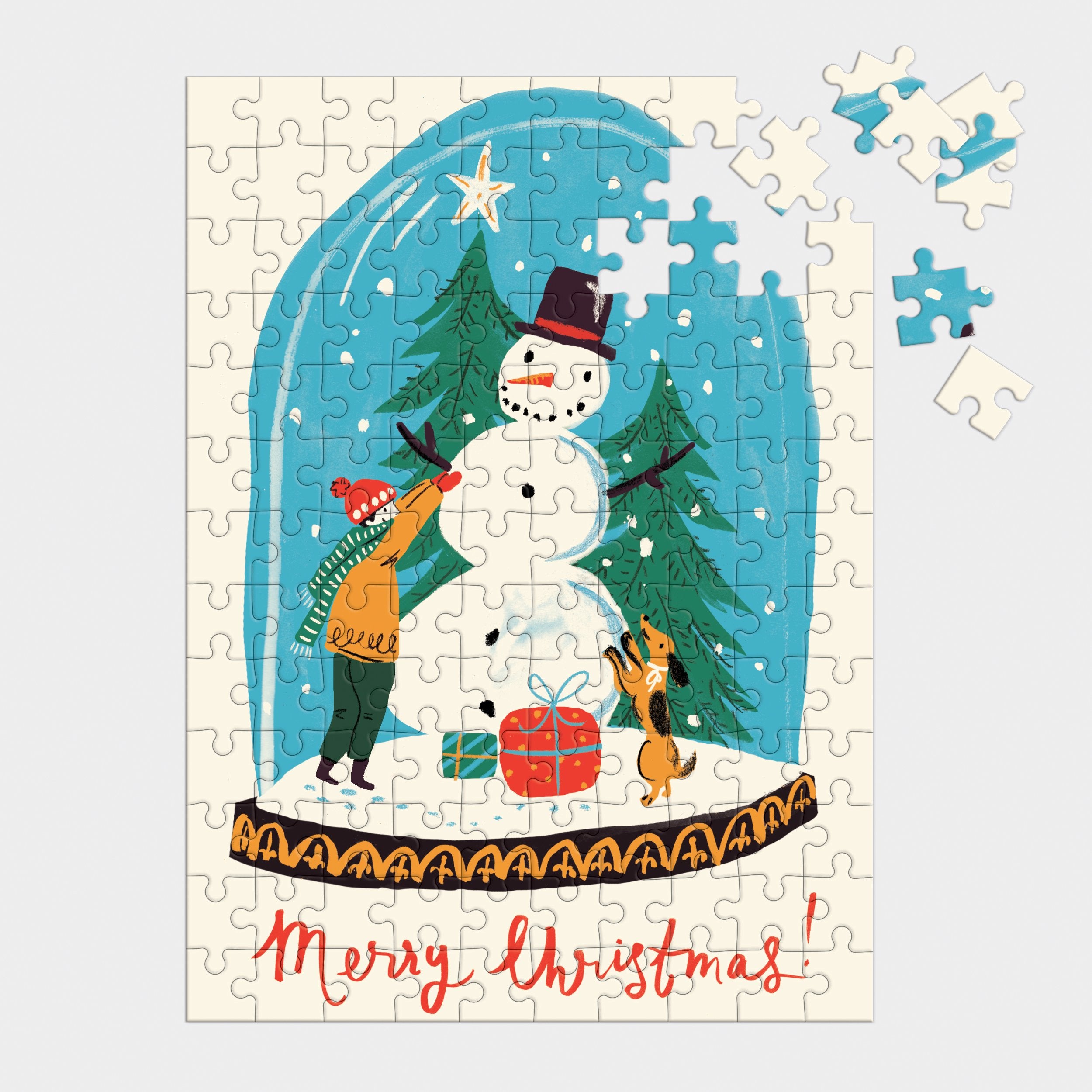 galison-snow-globe-130-teile-puzzleanhaenger-weihnachten image 3