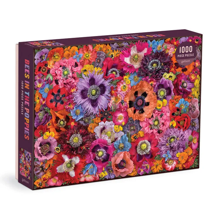 galison-troy-litten-bees-in-the-poppies-puzzle-1000-teile-blumen image 1