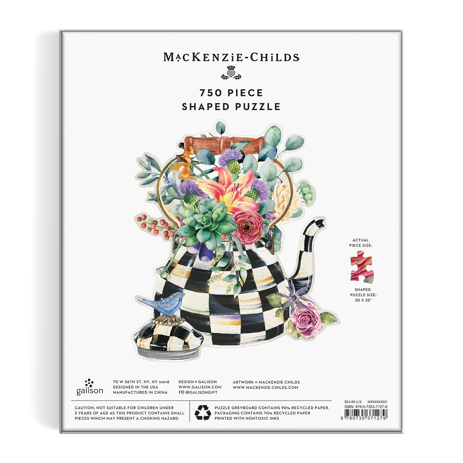 galison-blooming-kettle-puzzle-750-teile-teekanne-formpuzzle image 5