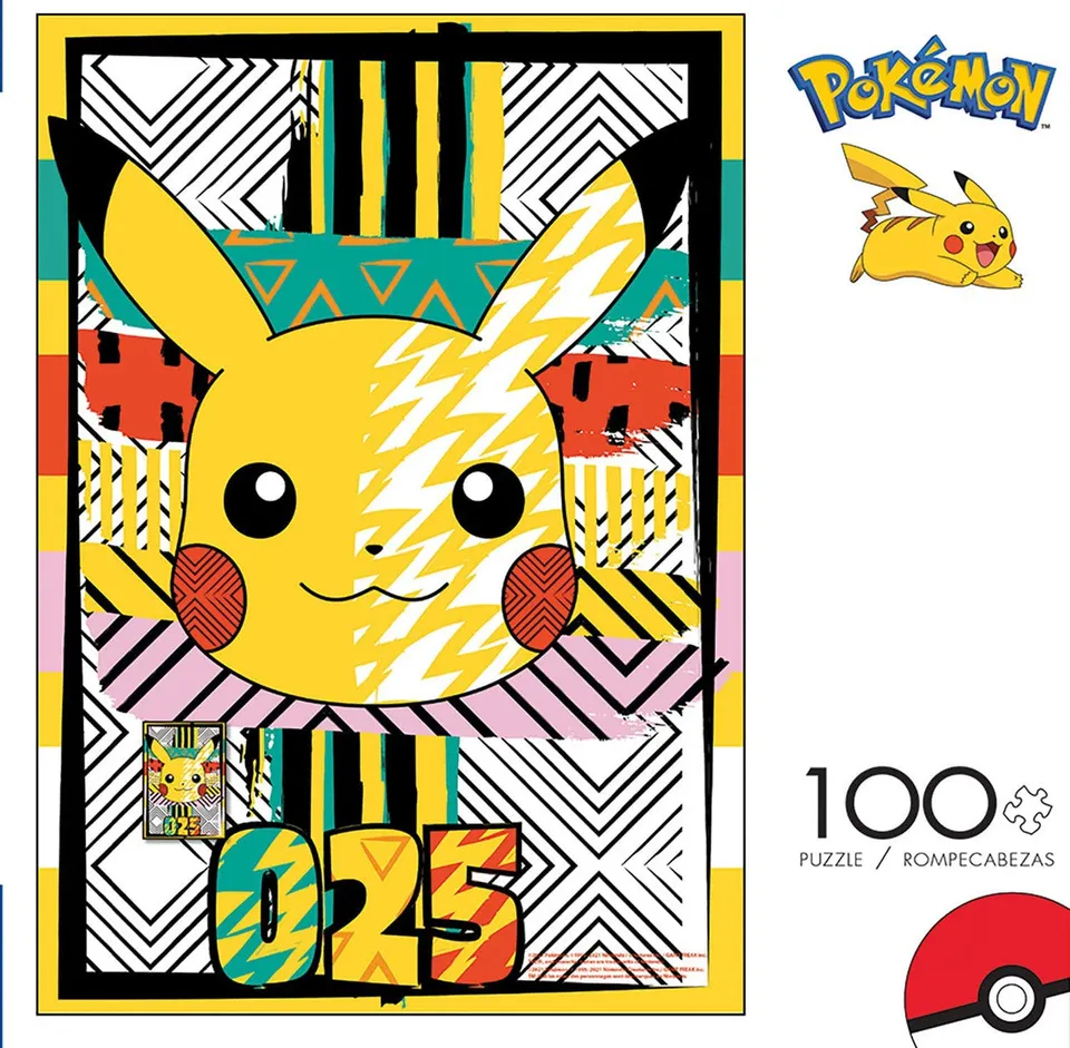 buffalo-games-pokemon-summer-pattern-pikachu-100-teile-puzzle-kinder image 1