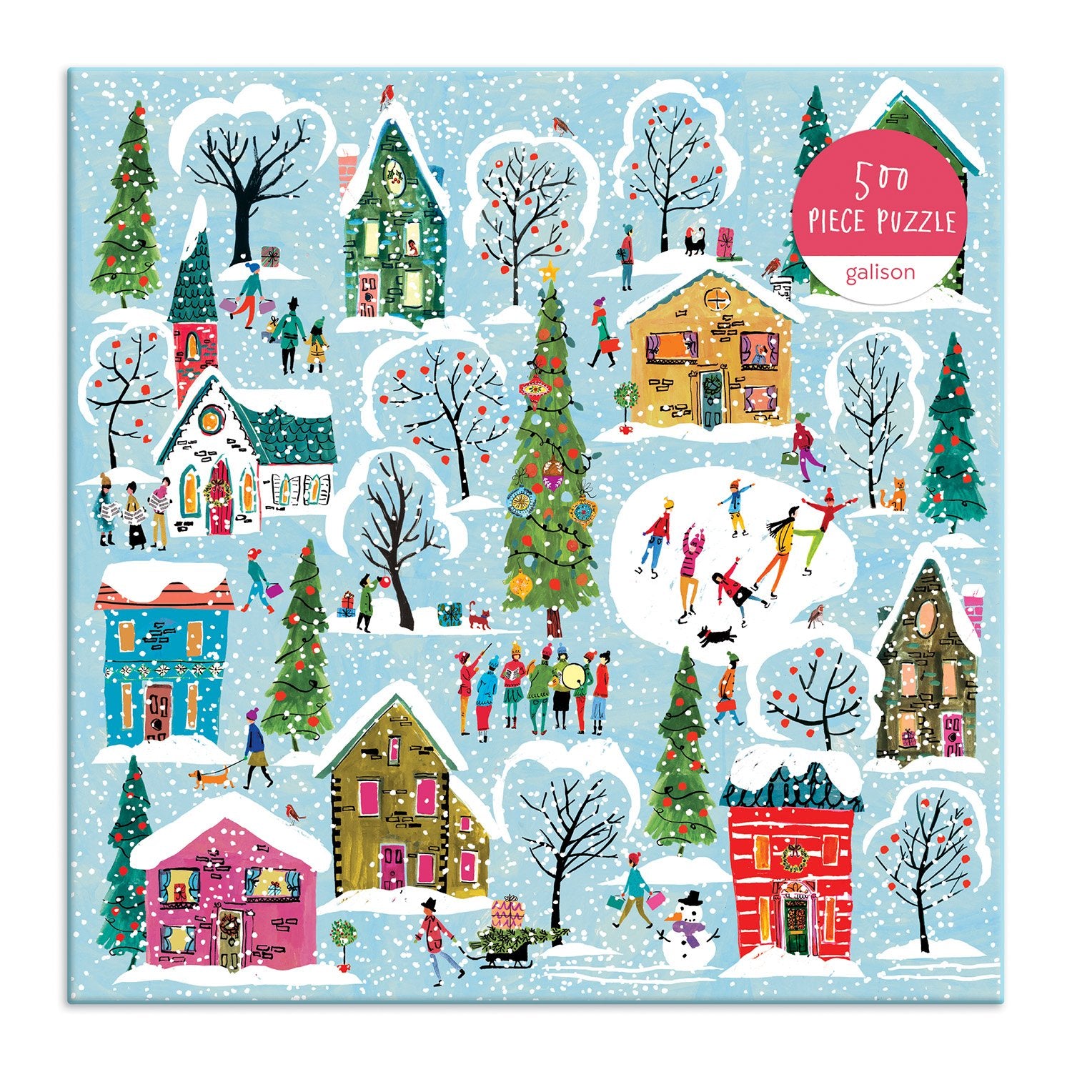 galison-twinkle-town-puzzle-500-teile-winterdorf-weihnachten image 2