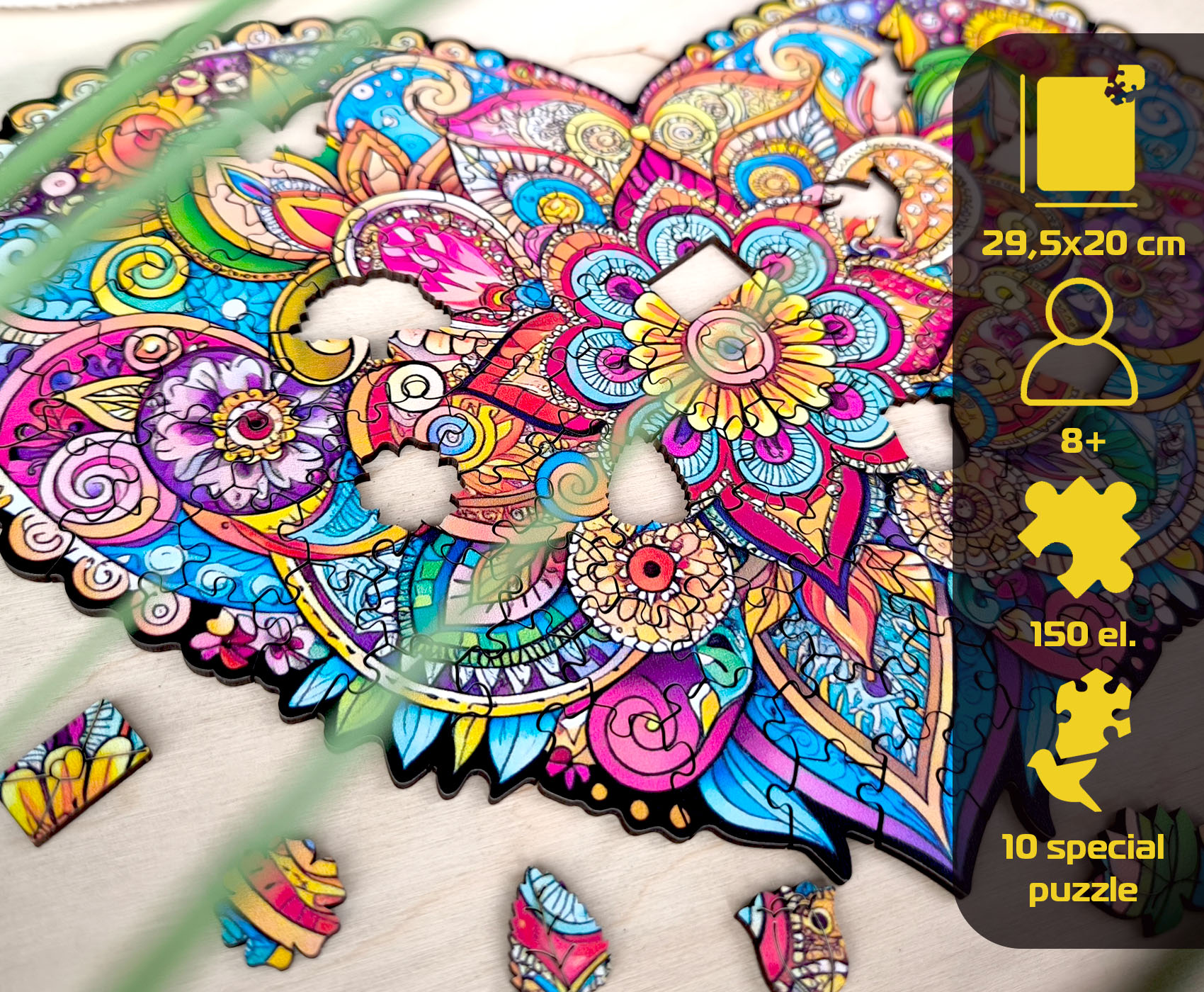 milliwood-peace-harmony-holzpuzzle-liebes-mandala-150-teile-herz image 7