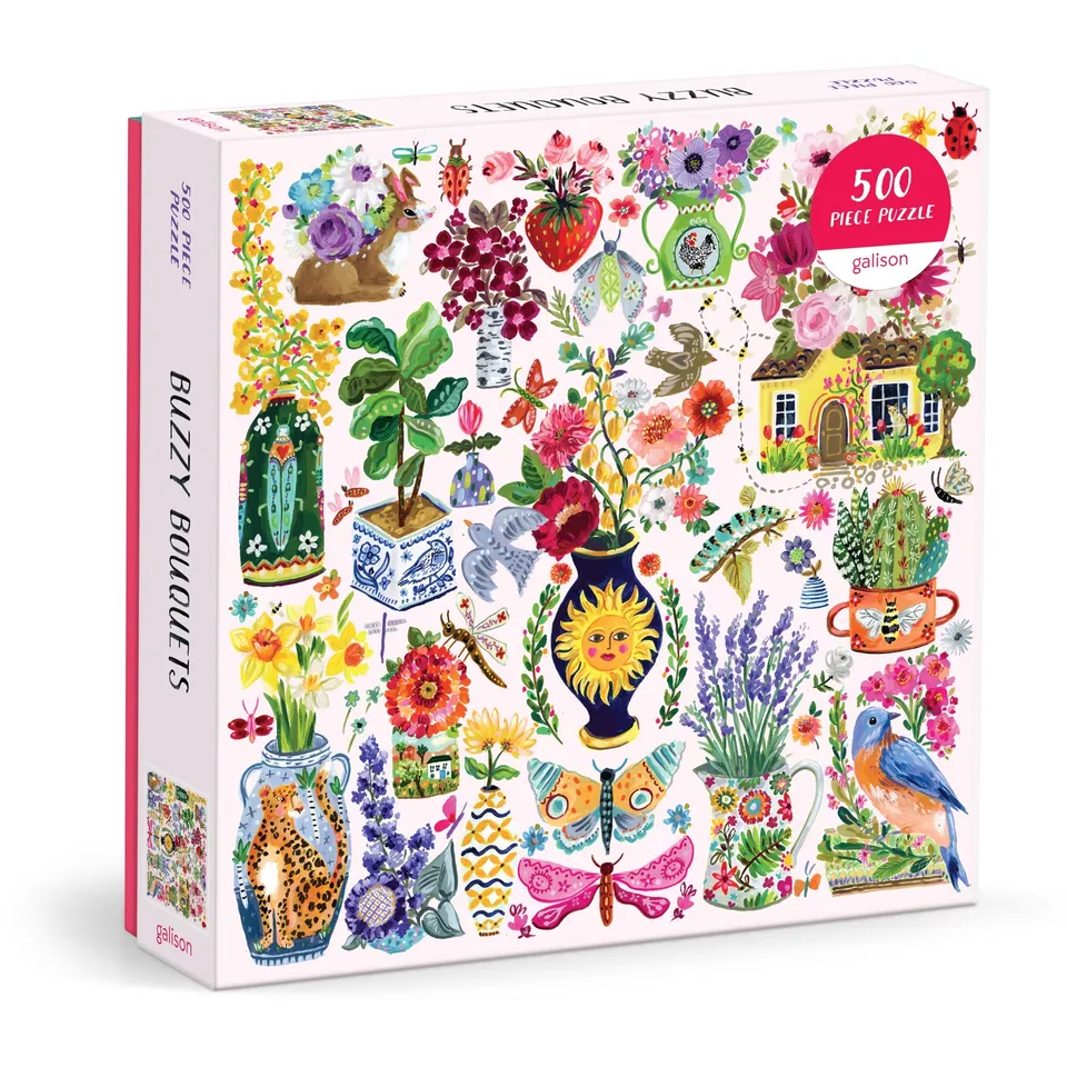 galison-buzzy-bouquets-puzzle-500-teile-blumen image 1