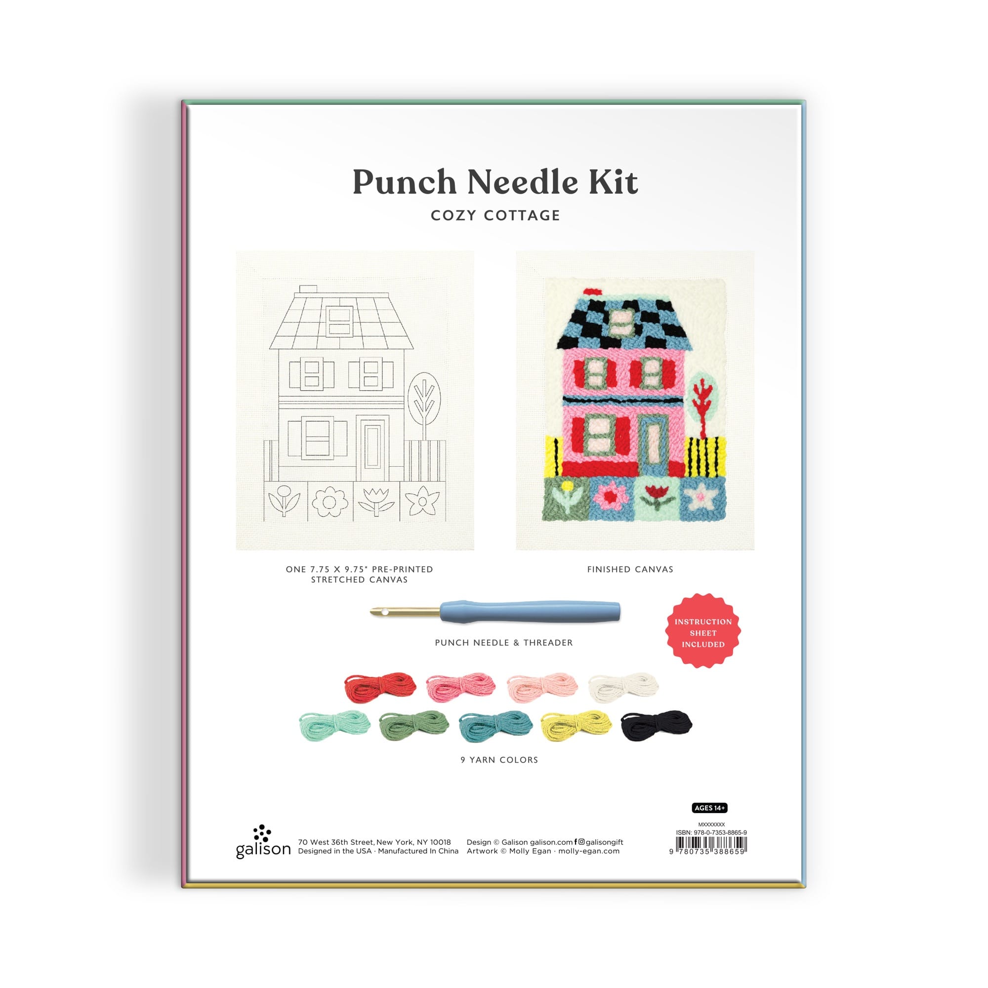 galison-cozy-cottage-punch-needle-set-komplettset image 7