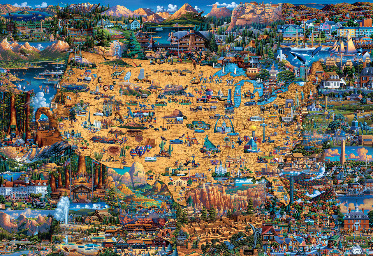 buffalo-games-dowdle-national-parks-map-2000-teile-puzzle image 1