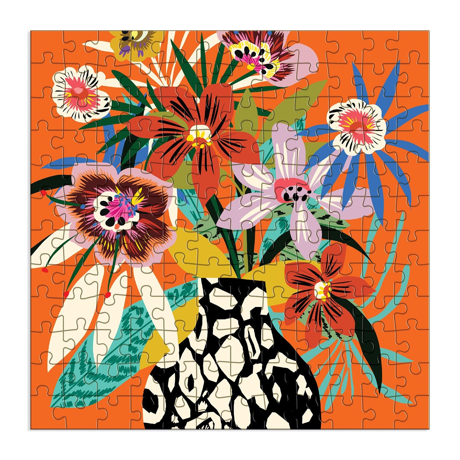 galison-leopard-vase-holzpuzzle-144-teile-kitty-mccall image 3