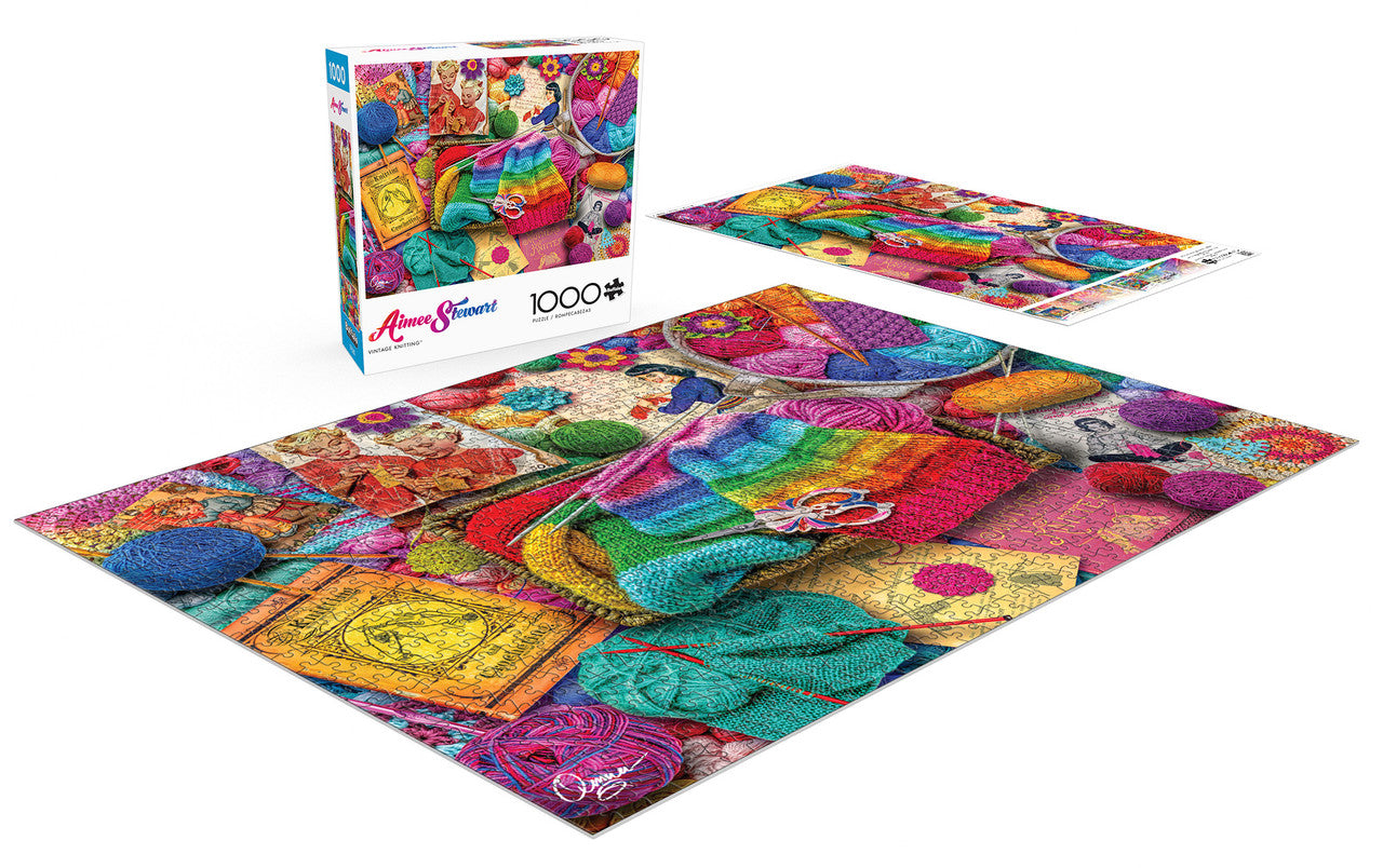 buffalo-games-aimee-stewart-vintage-knitting-puzzle-1000-teile image 4