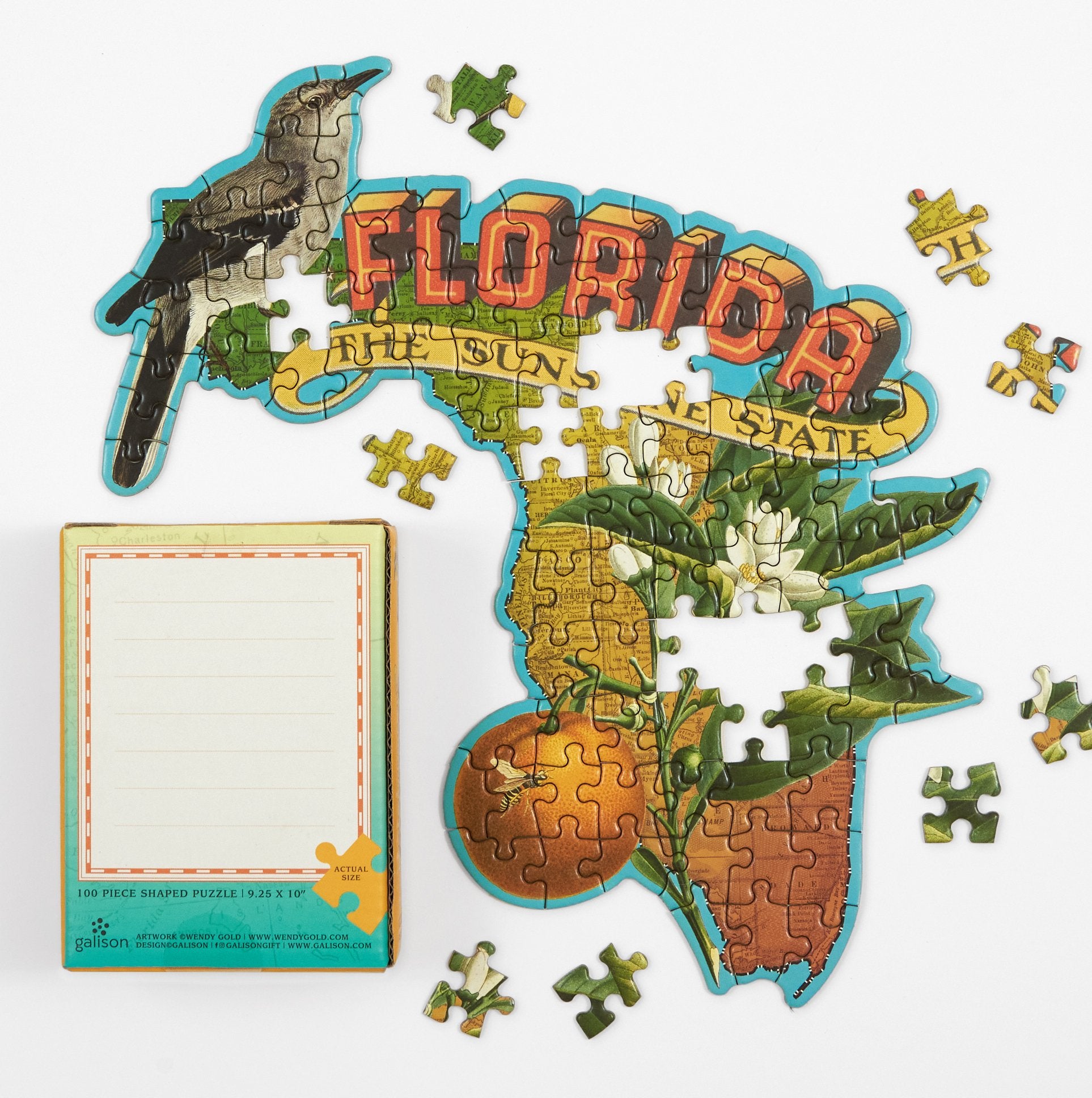 galison-florida-mini-shaped-puzzle-100-teile-blumen image 5
