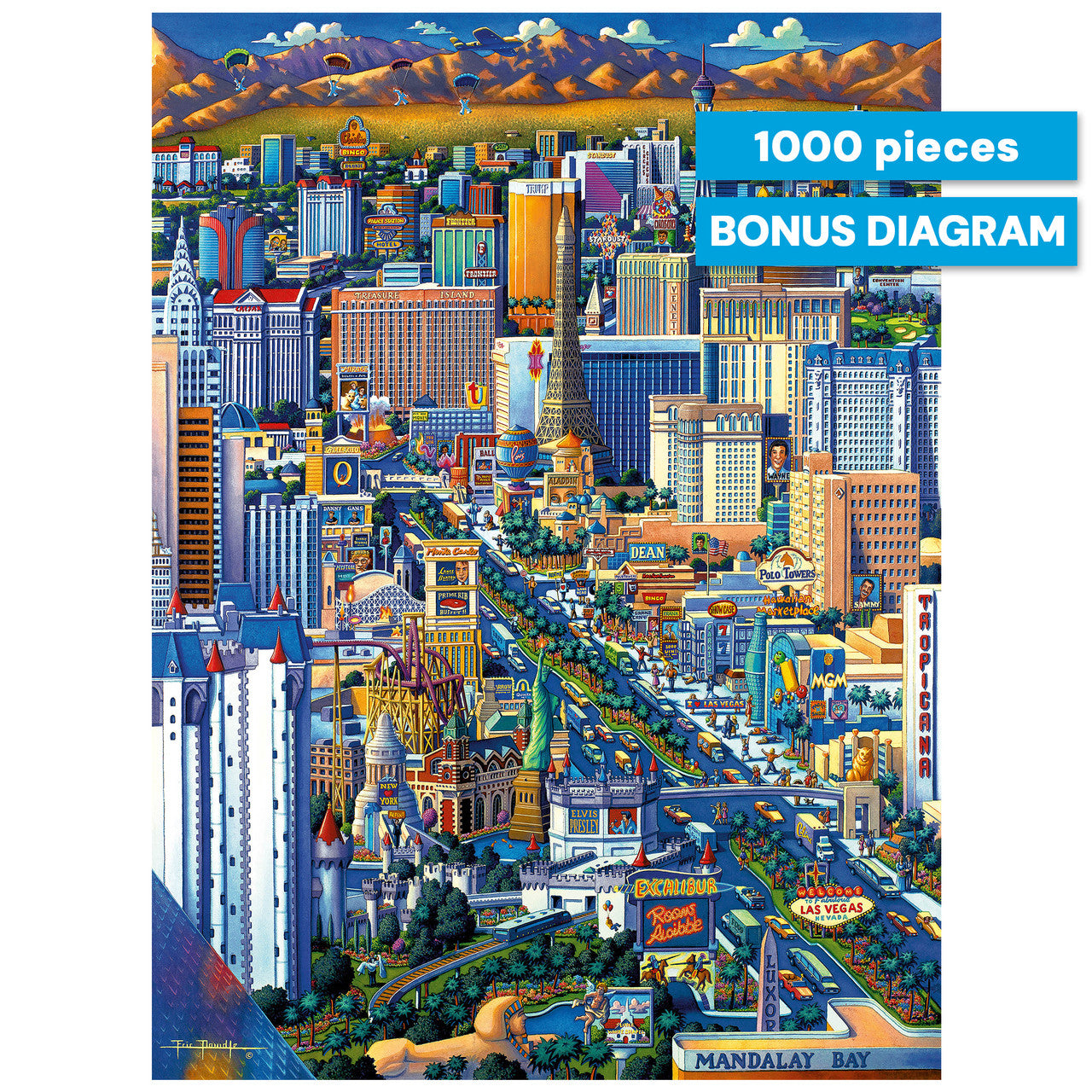 buffalo-games-jigsaw-puzzles-dowdle-las-vegas-1000-teile-puzzle-stadt image 6