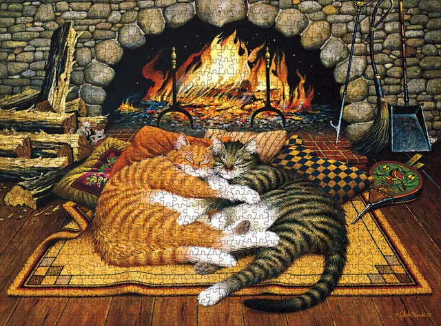 buffalo-games-all-burned-out-1000-teile-puzzle-katzen image 1