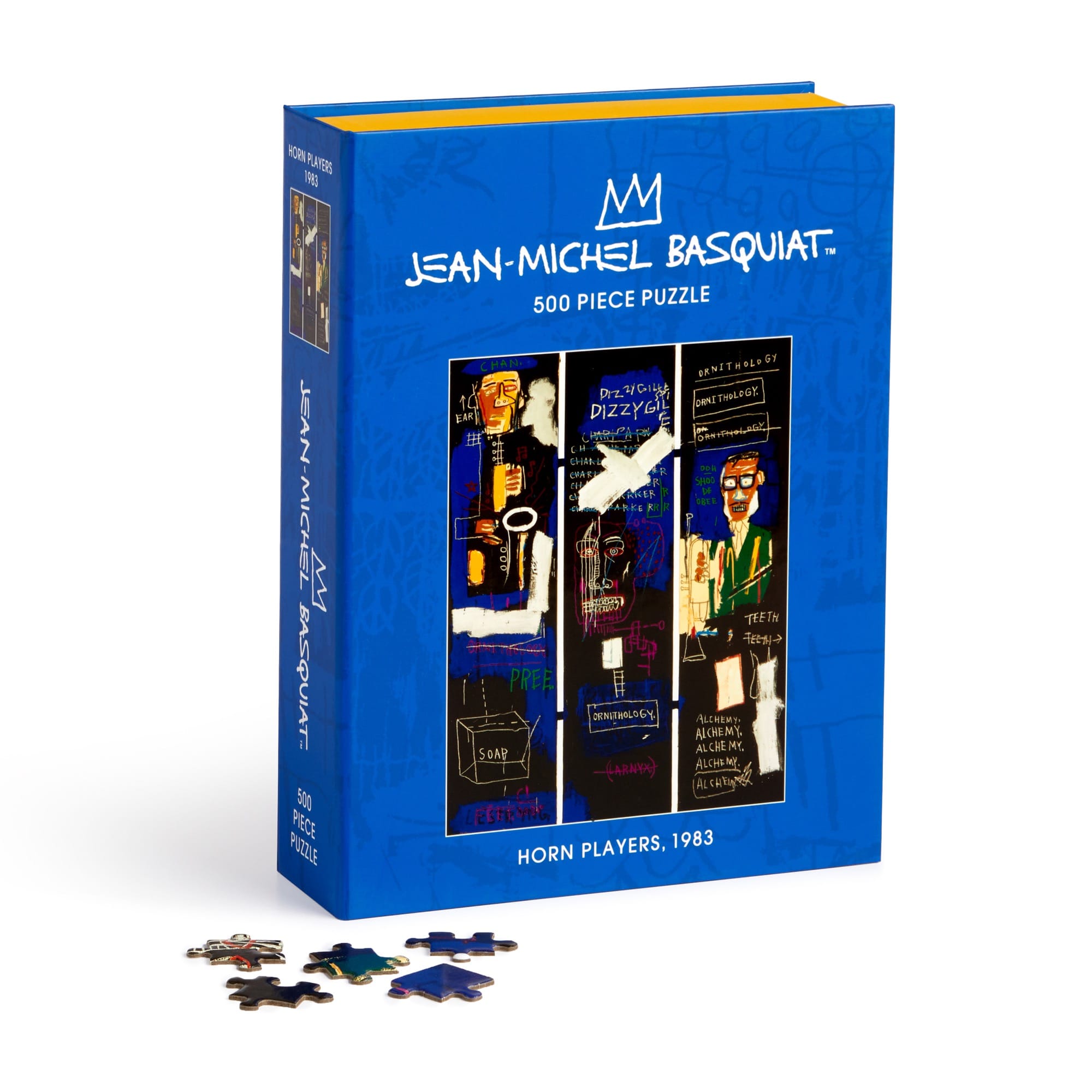 galison-basquiat-horn-players-500-teile-puzzle-buchbox-kunst image 6