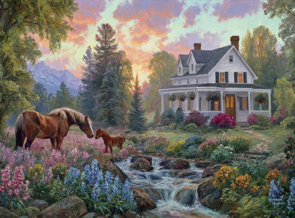buffalo-games-floral-pasture-1000-teile-puzzle-silver-select image 1