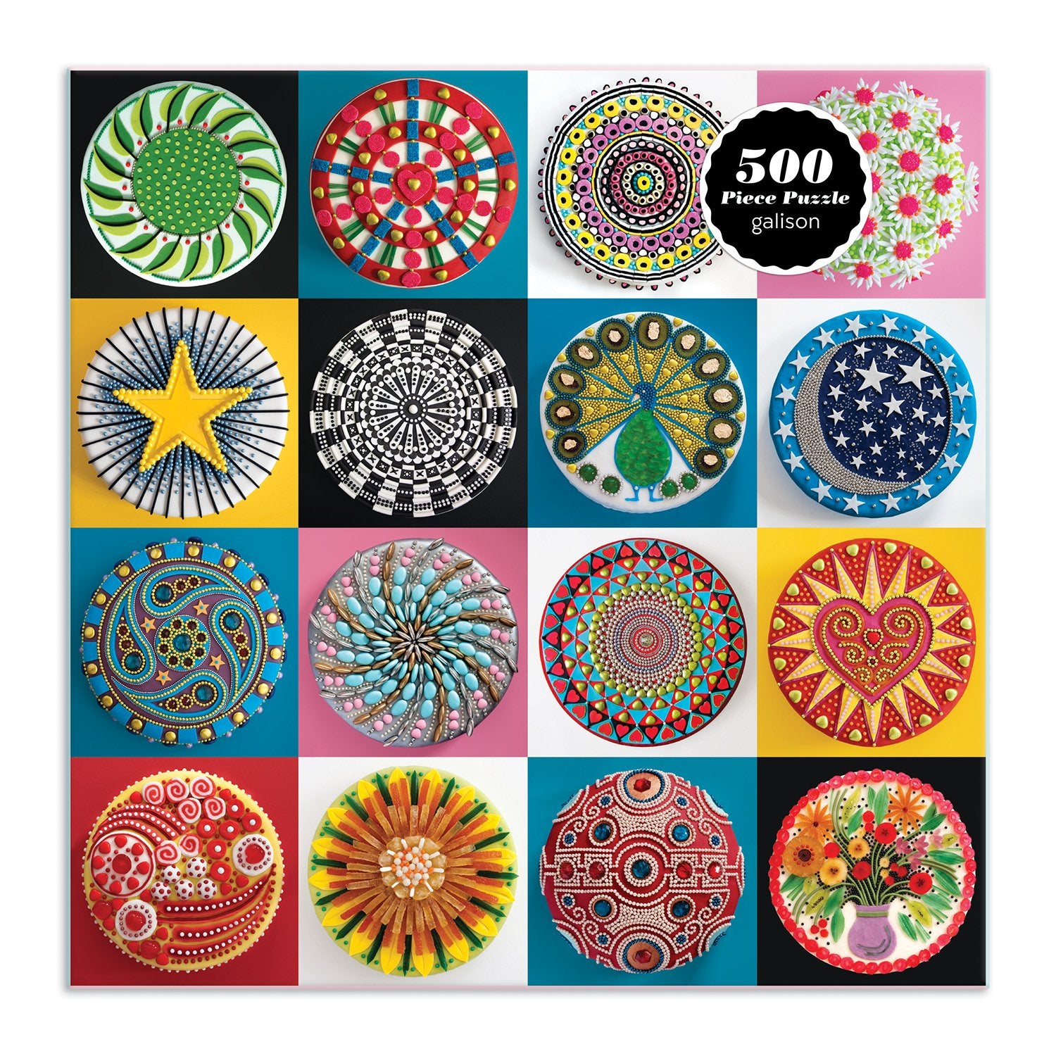 galison-cakes-500-teile-puzzle-kuchen-mit-goldfolie image 2