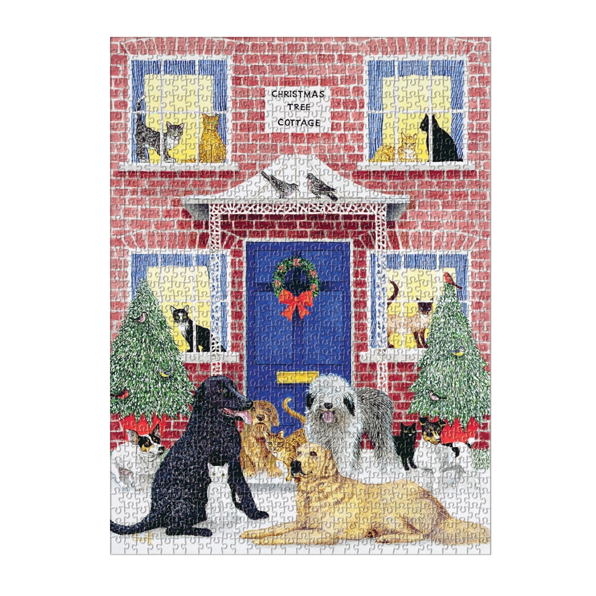galison-christmas-cottage-1000-teile-weihnachtspuzzle image 2