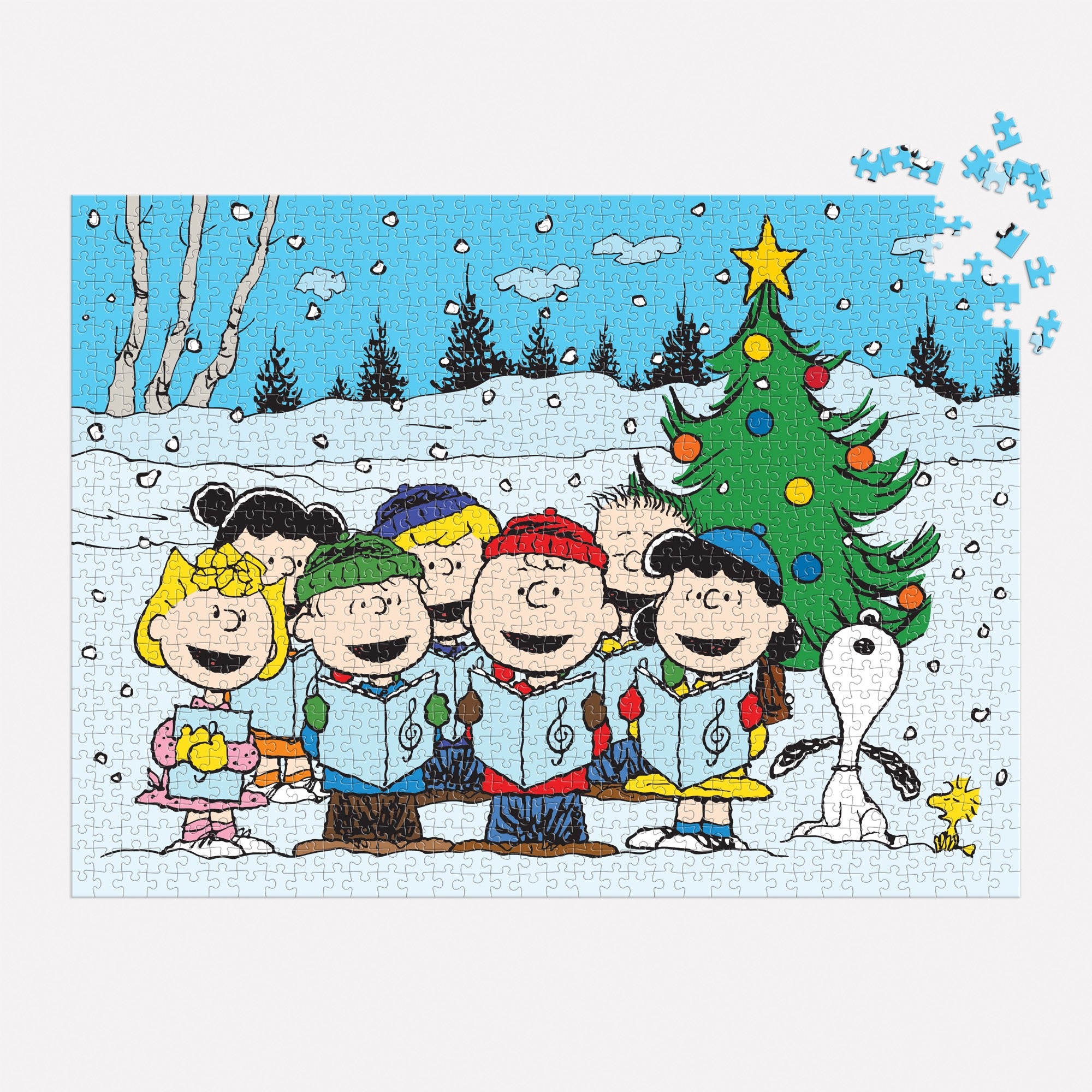 galison-peanuts-christmas-caroling-puzzle-1000-teile image 4