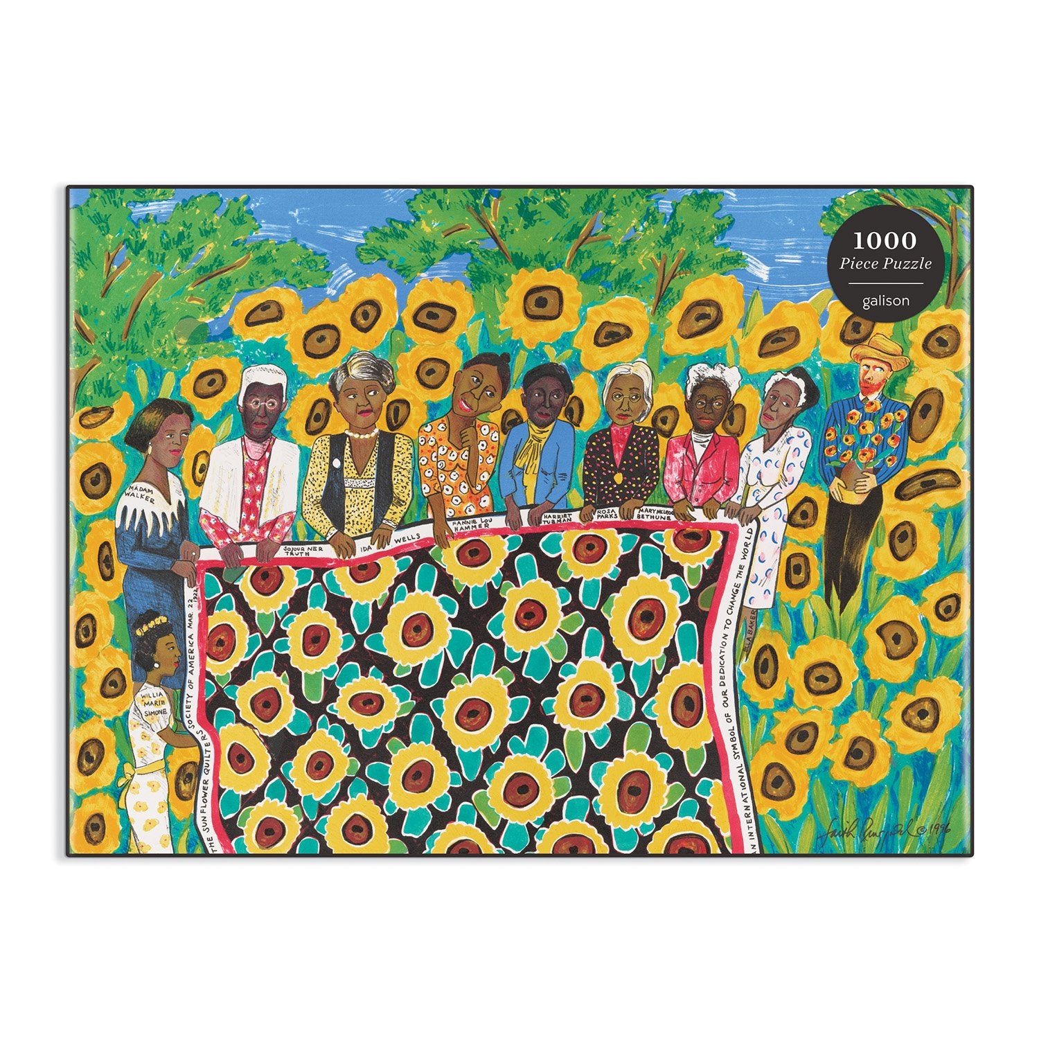 galison-sunflower-quilting-bee-puzzle-1000-teile-kunst image 2